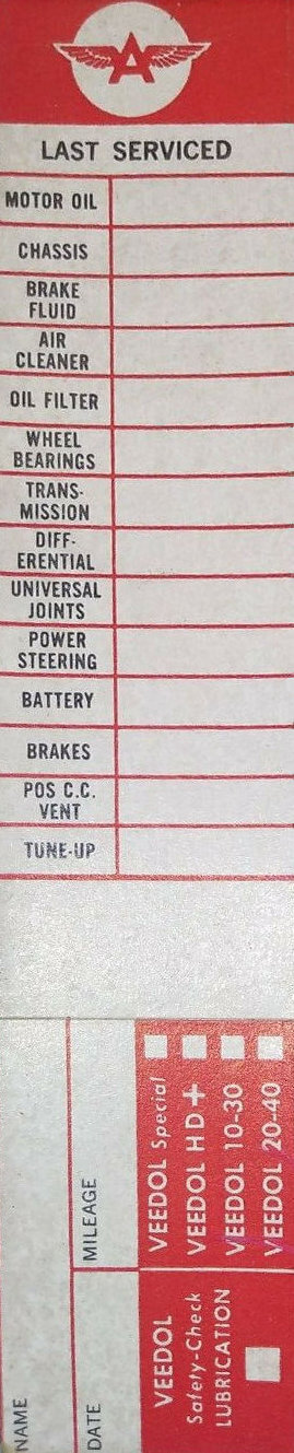 (image for) Flying A VEEDOL 1950's